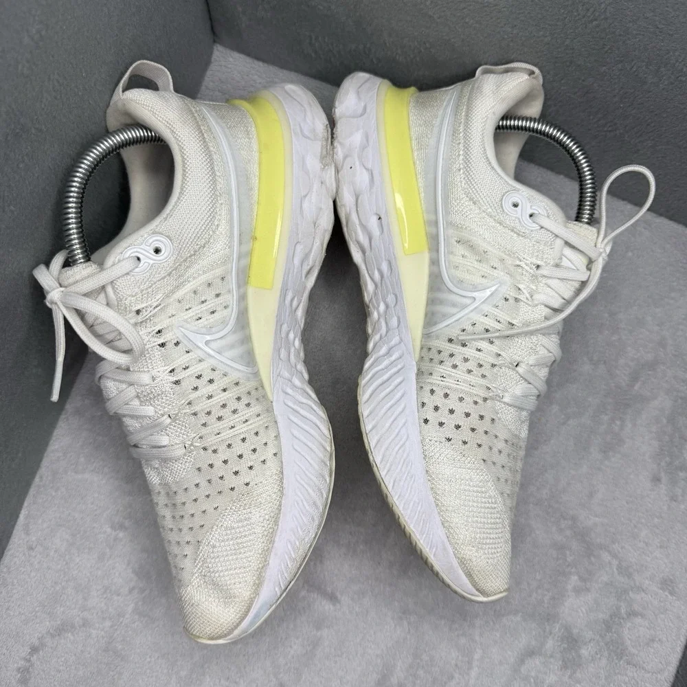 Nike React Infinity Run Flyknit 2 Womens 10 White Light Citron CT2423-100